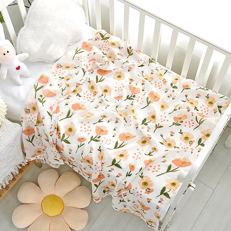 2 Layer Bamboo Cotton Muslin Blanket - Just Kidding Store
