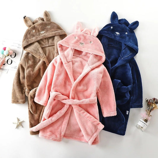 Hooded Flannel Childrens Dressing Gown - Just Kidding Store