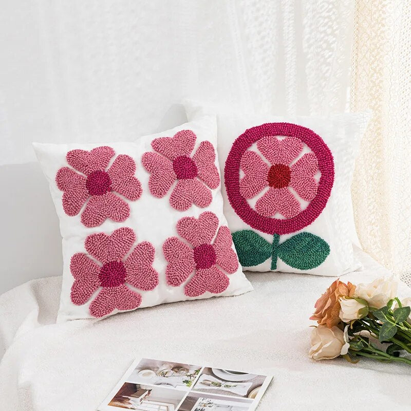 Love Hearts Tufted Pillow Covers - Just Kidding Store