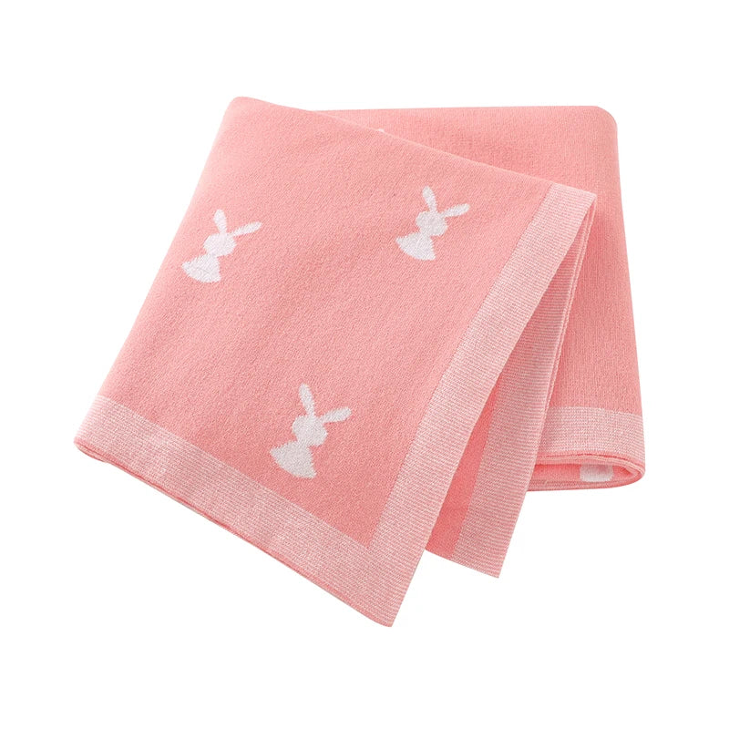 Baby Bunny Cotton Knit Nursery Blanket - Just Kidding Store