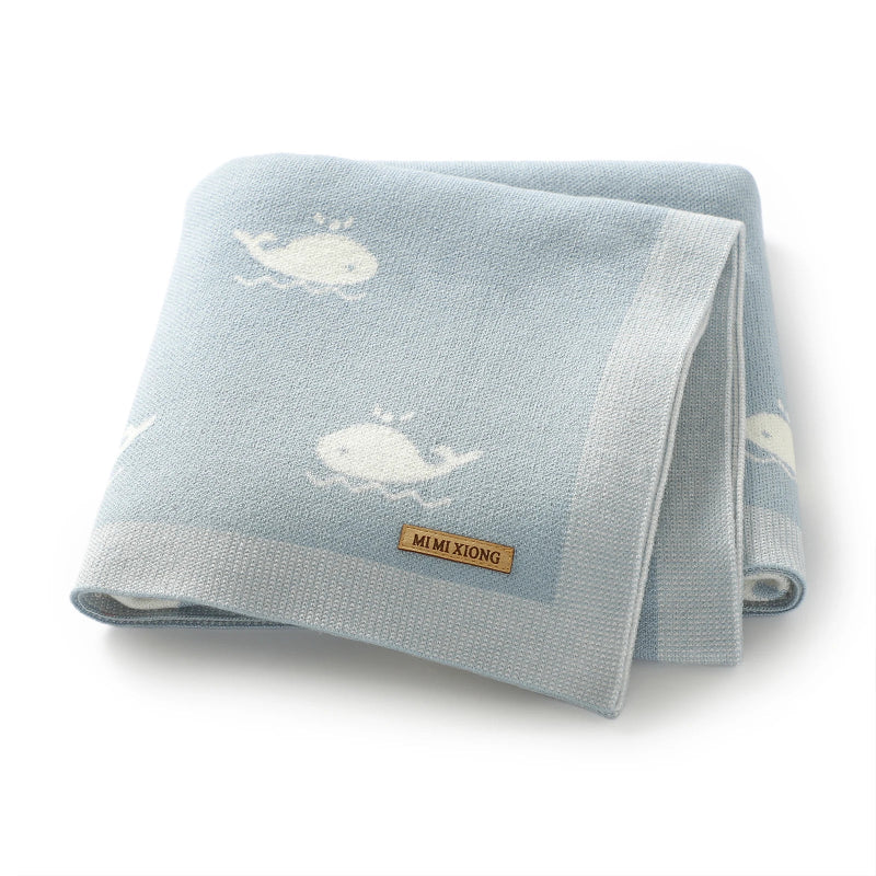 Baby Whale Nursery Blanket - Just Kidding Store