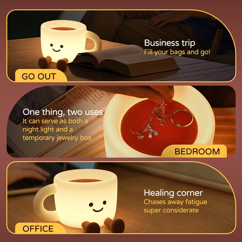 Coffee Cup Night Light - Just Kidding Store