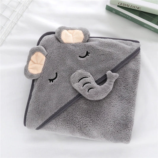 Cartoon Animal Hooded Towel -  Wrap Blanket - Just Kidding Store