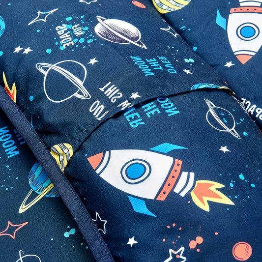 Outer Space Nap Mat - Sleeping Envelope With Pillow - Just Kidding Store