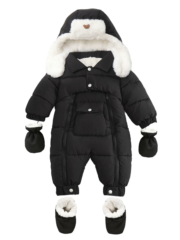 Thick Hooded Snowsuit Set Baby Infant Toddler - Just Kidding Store