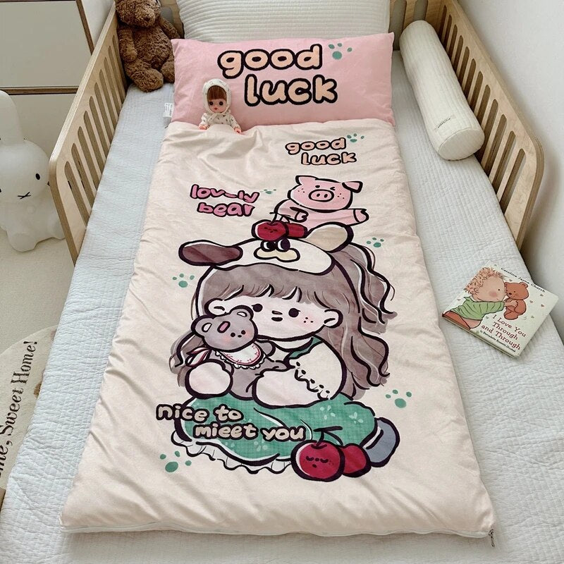 Kids Sleeping Bag With Pillow - Sleeping Envelope - Just Kidding Store
