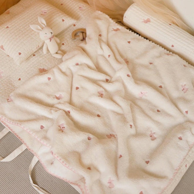 Embroidered Soft Flannel Kids Nursery Blanket - Just Kidding Store