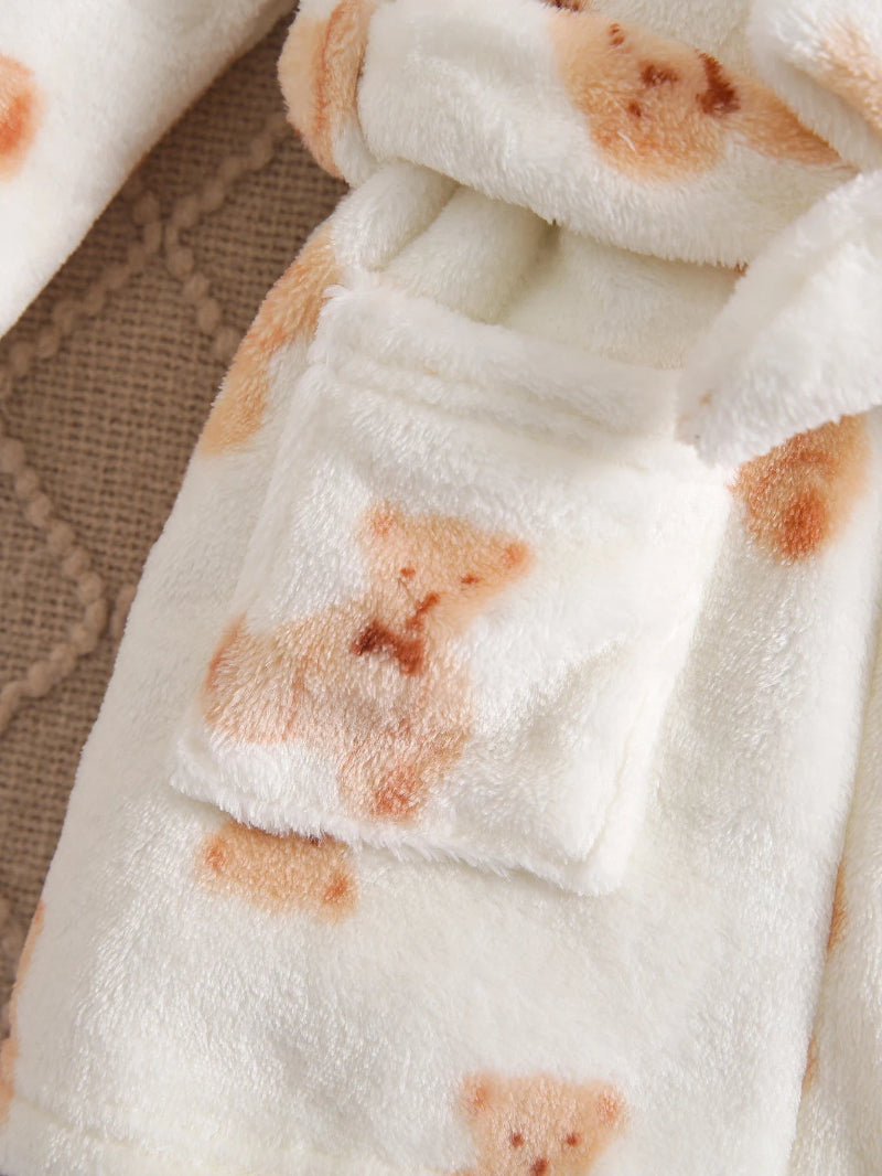 Teddy Bear Plush Hooded Robe - Just Kidding Store
