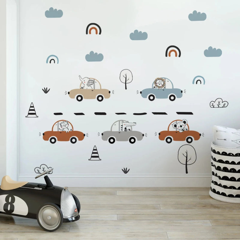 Whimsical Road Trip Wall Stickers - Just Kidding Store