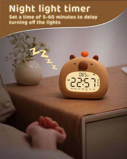 Capybara LED Alarm Clock Night Light - Just Kidding Store