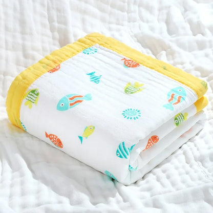 6 Layers Cotton Muslin Blanket - Just Kidding Store
