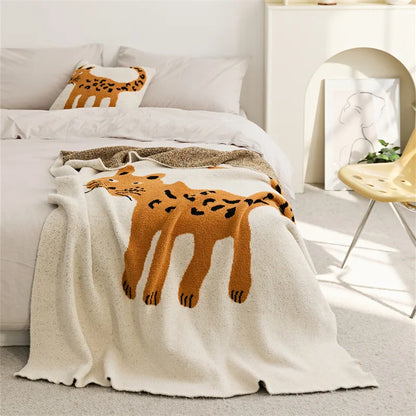 Fluffy Leopard Throw Blanket - Just Kidding Store