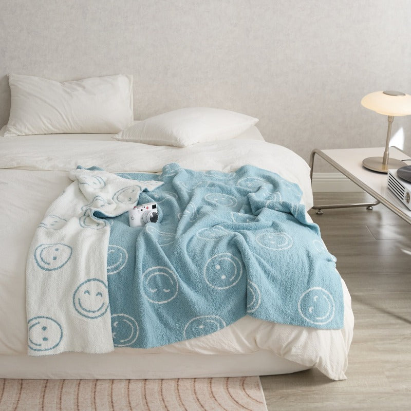 Smiley Face Double Sided Blanket - Just Kidding Store