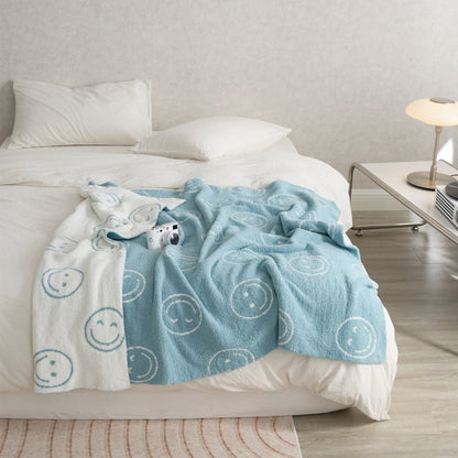 Smiley Face Double Sided Blanket - Just Kidding Store
