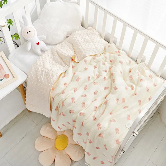 Cotton Bubble Fleece Blanket - Just Kidding Store