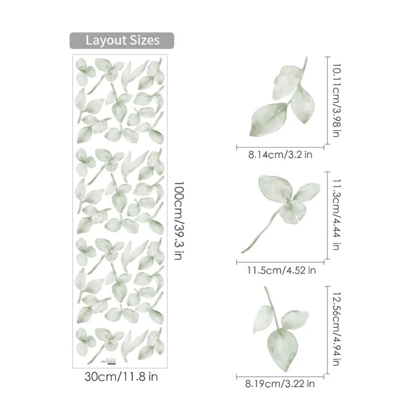 Green Leaves Wall Decals - Just Kidding Store