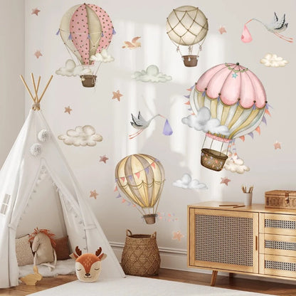 Balloon Ceiling Sticker Hot Air Balloon Wall Decal - Just Kidding Store