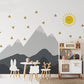 Sunrise Mountain Landscape Fabric Wall Sticker - Just Kidding Store