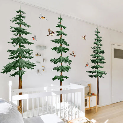 Tall Pine Tree Wall Stickers - Just Kidding Store