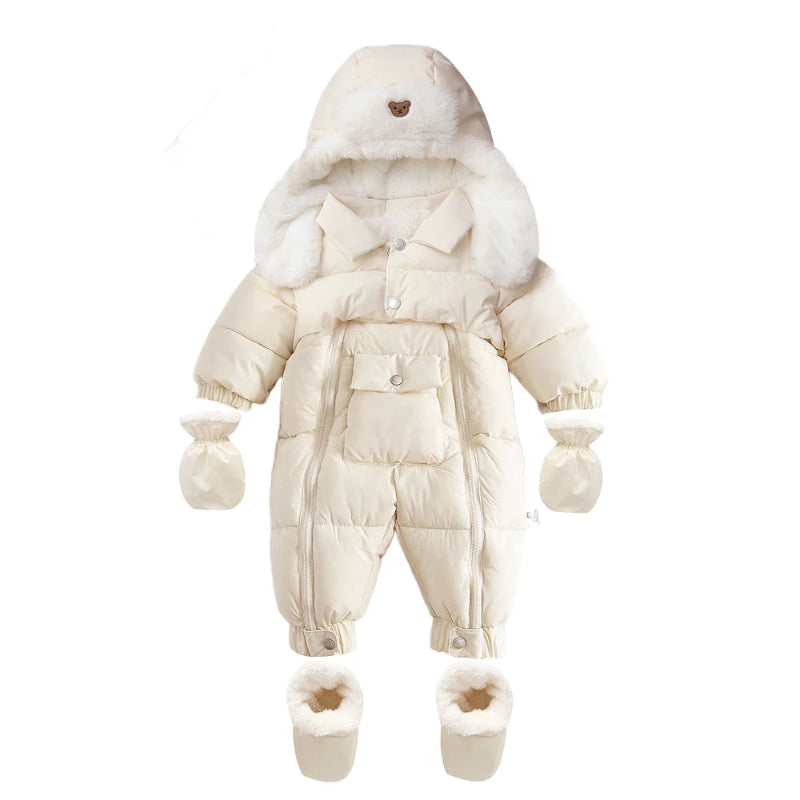 Thick Hooded Snowsuit Set Baby Infant Toddler - Just Kidding Store