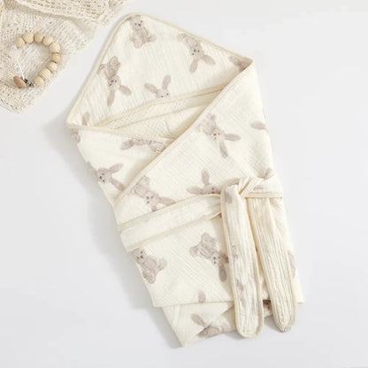 4 Layer Muslin Hooded Towel - Bath Poncho - Just Kidding Store