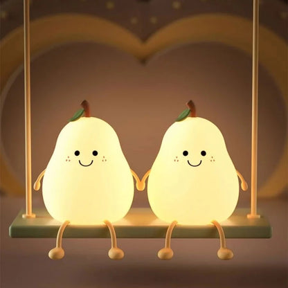 Pear LED Night Light - Tap Control Color Changing Lamp - Just Kidding Store