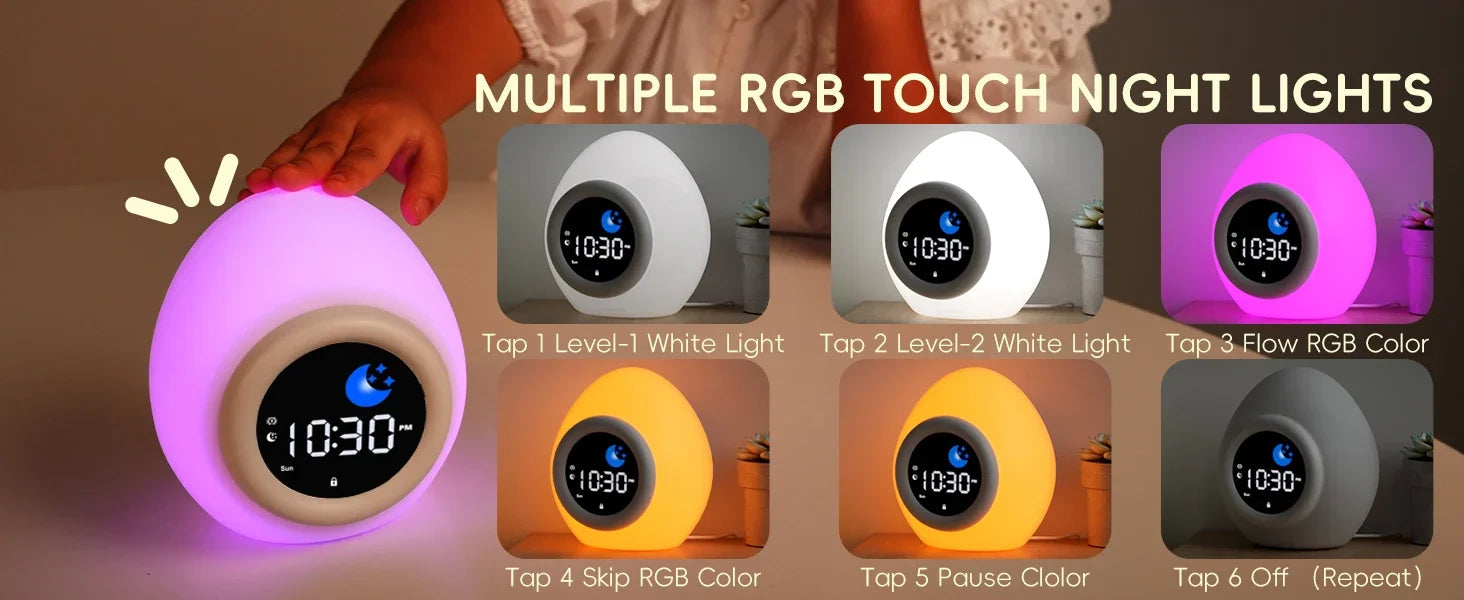 Alarm Clock Touch Control Night Light - Just Kidding Store