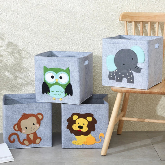 Felt Storage Box - Cube Toys Organizer - Just Kidding Store
