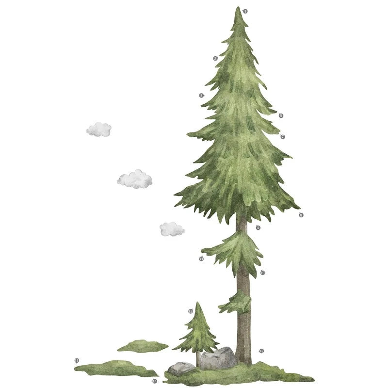 Tall Pine Tree Wall Decal - Just Kidding Store