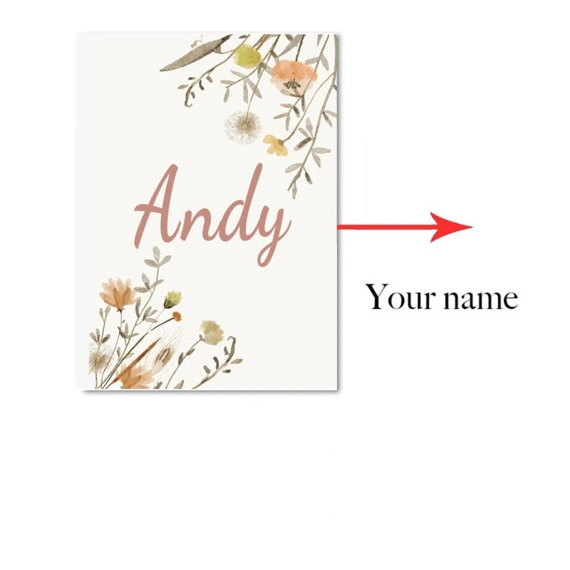 Wildflowers Boho Rainbow Personalised Canvas Posters - Just Kidding Store