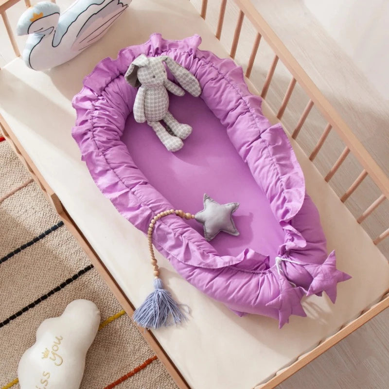 Ruffle Baby Nest - Portable Cocoon - Just Kidding Store