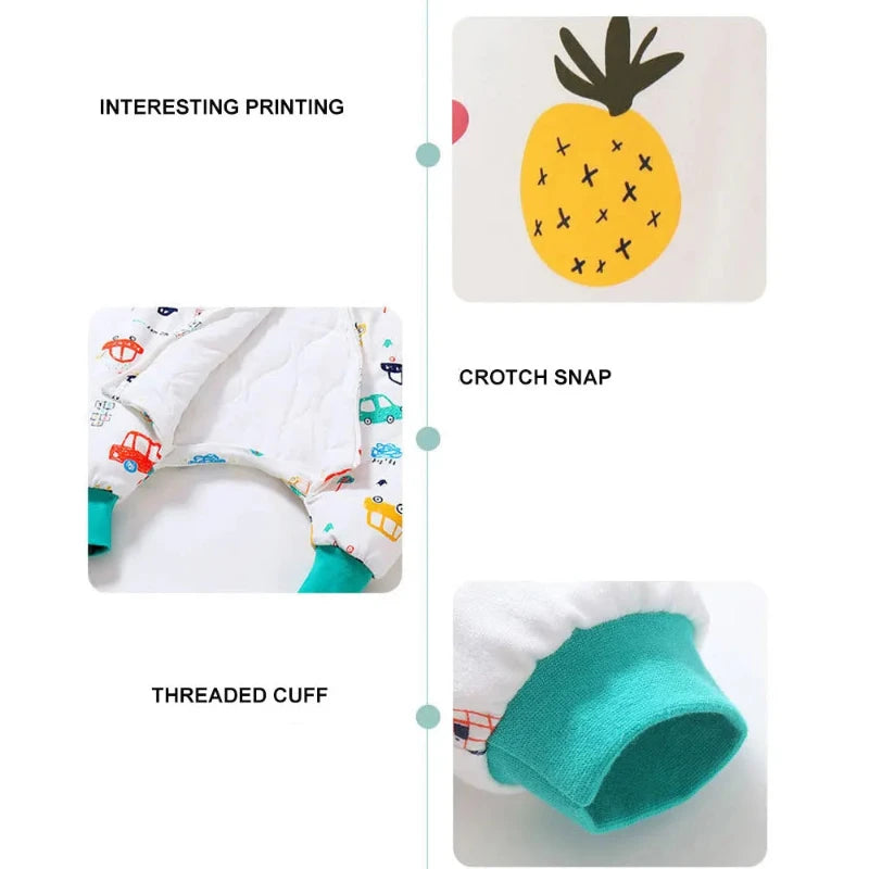 Split Leg Sleep Sack - Detachable Sleeve Sleeping Bag - 3 Thickness Option - Just Kidding Store