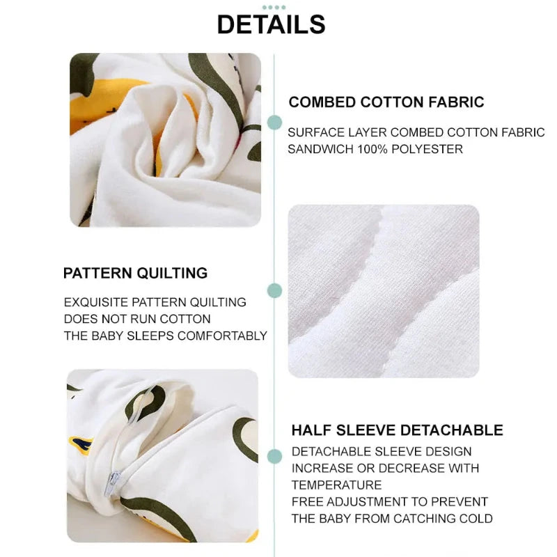 Split Leg Sleep Sack - Detachable Sleeve Sleeping Bag - 3 Thickness Option - Just Kidding Store