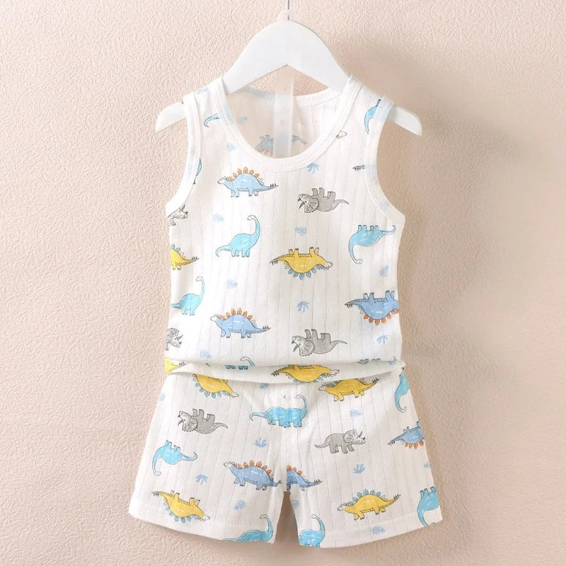 Dinosaur Summer Pajama Set - Just Kidding Store
