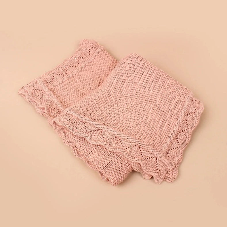 Heirloom Knitted Cotton Baby Children Blanket - Just Kidding Store