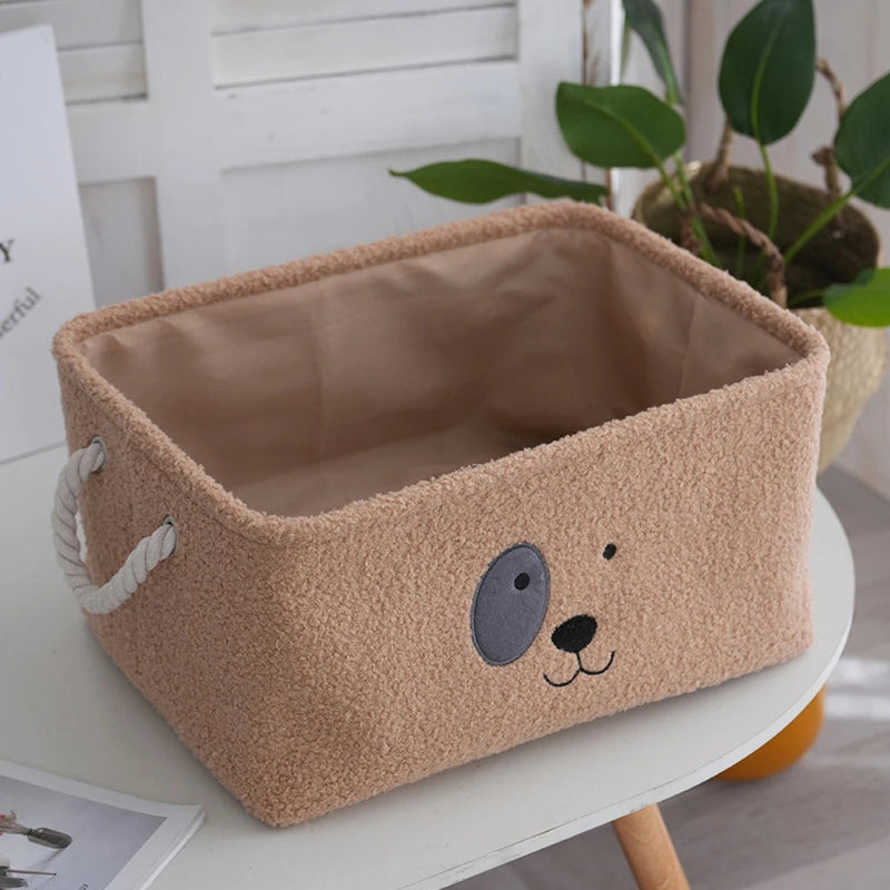 Plush Doggy Storage Basket - Toys Organizer - Just Kidding Store