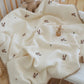 Embroidered Muslin Swaddle -  Baby Blanket - Just Kidding Store