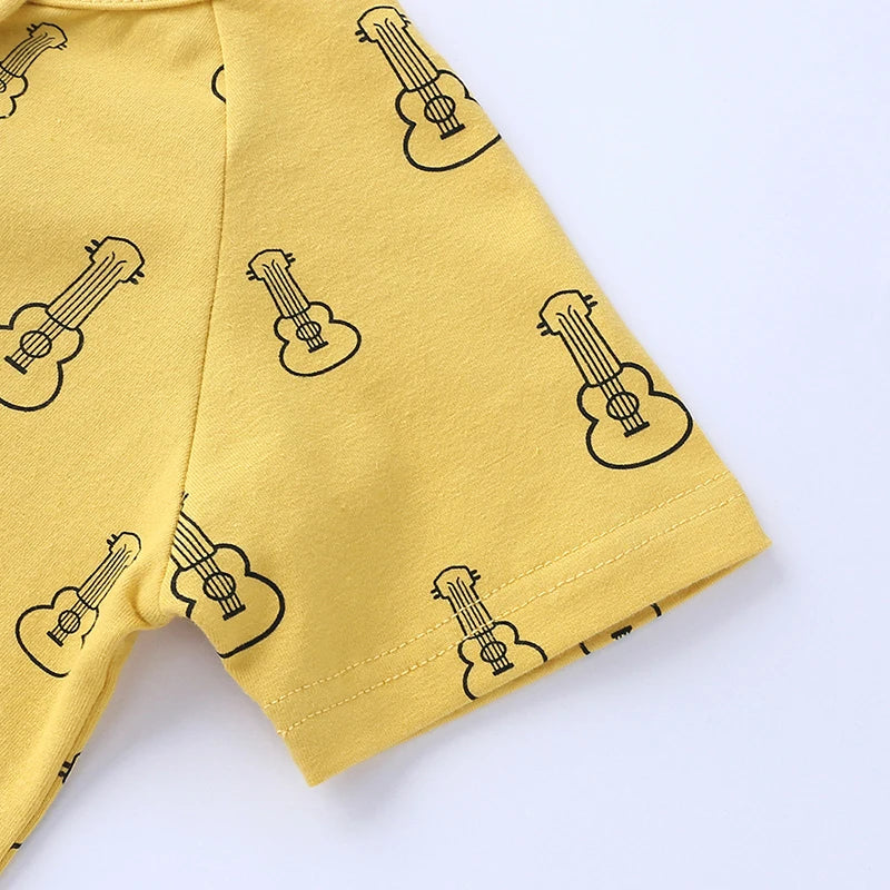 Yellow Guitar Summer Romper - Just Kidding Store