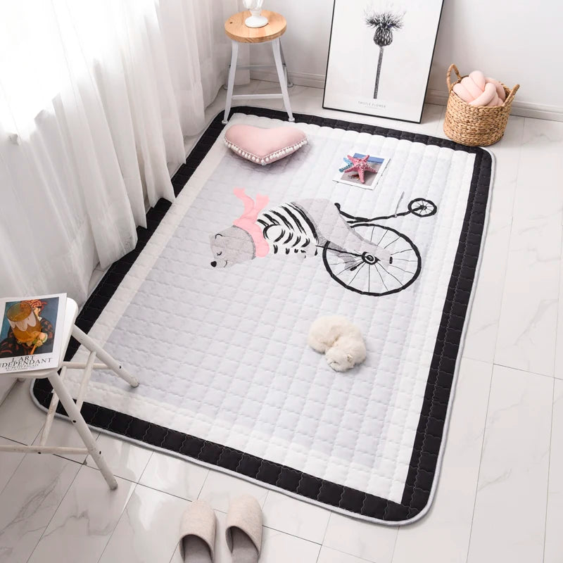 Oversized Quilted Play Mat - Waterproof Anti Skid Carpet - Just Kidding Store