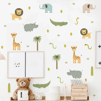 Tropical Safari Animals Wall Decals - Just Kidding Store