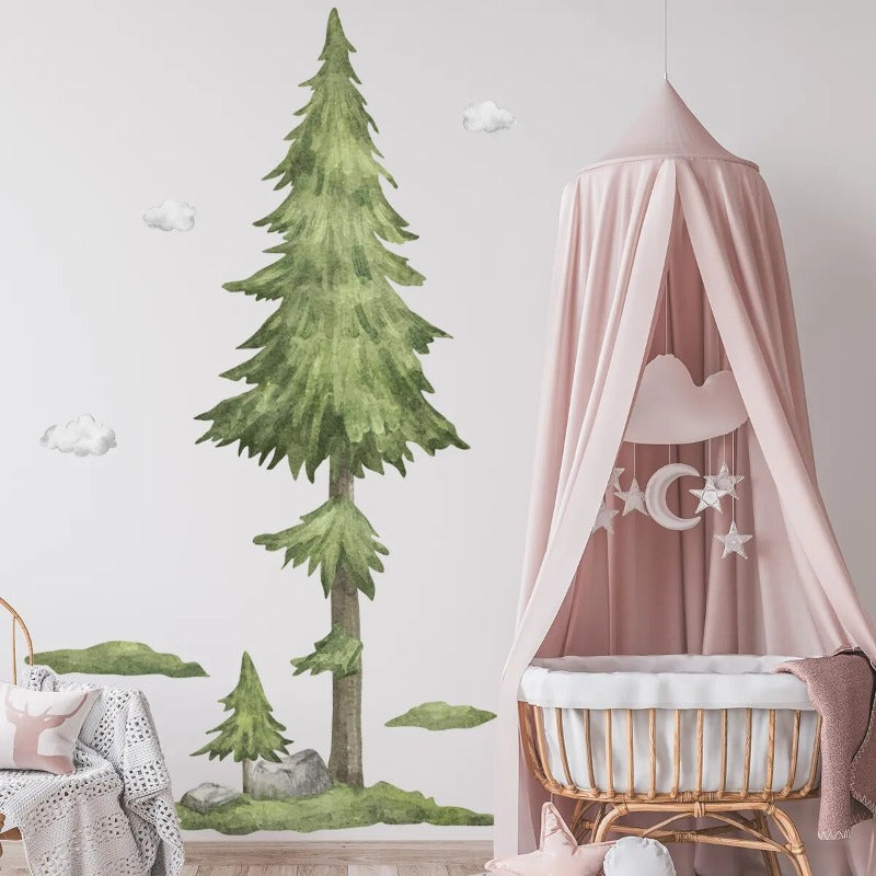 Tall Pine Tree Wall Decal - Just Kidding Store