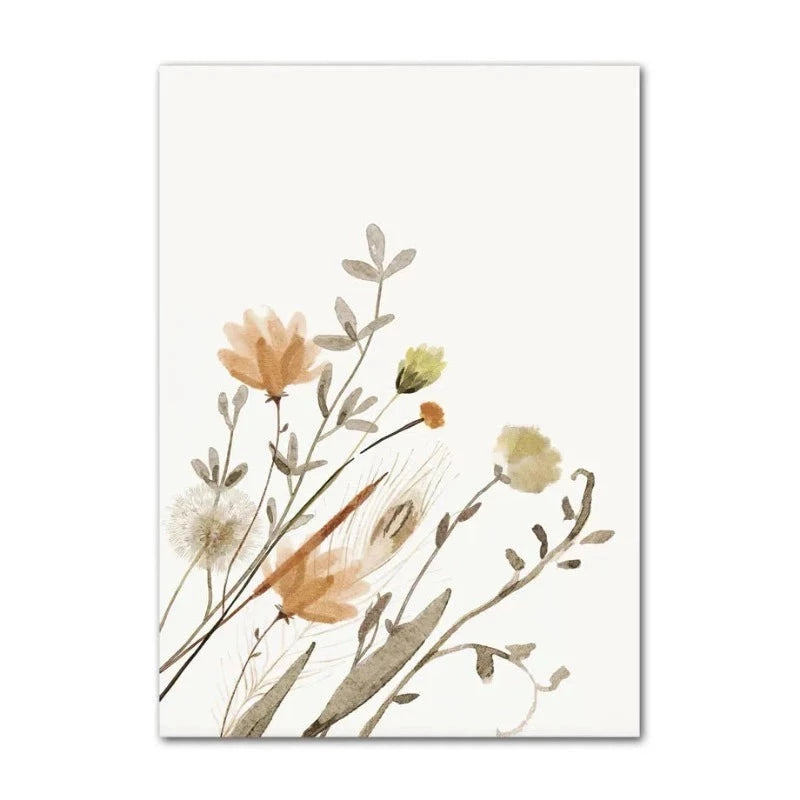 Wildflowers Boho Rainbow Personalised Canvas Posters - Just Kidding Store