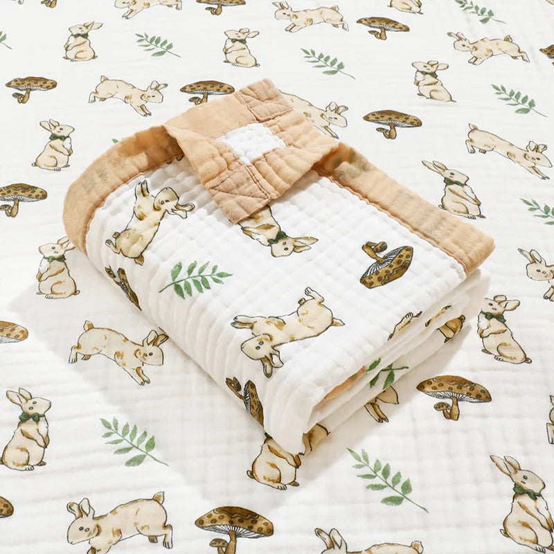 6 Layers Cotton Swaddle Blanket - Just Kidding Store