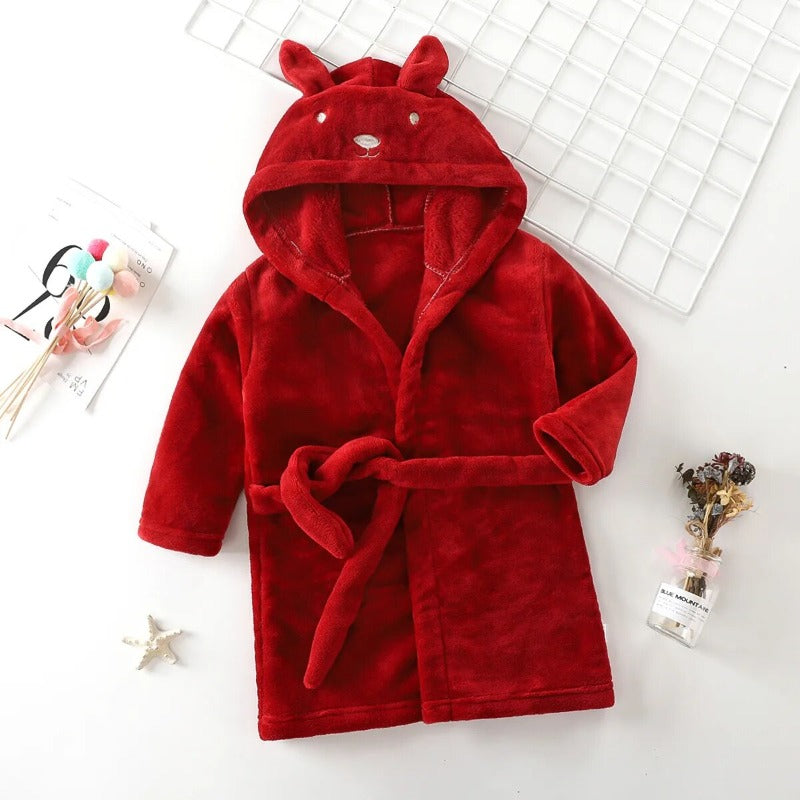 Hooded Flannel Childrens Dressing Gown - Just Kidding Store