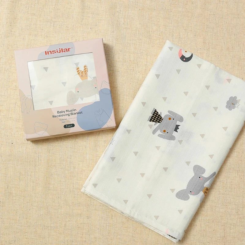 Double Layer Cotton Gauze Muslin Baby Blanket - Just Kidding Store