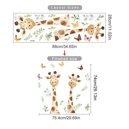 Smiling Giraffe Wall Sticker - Just Kidding Store