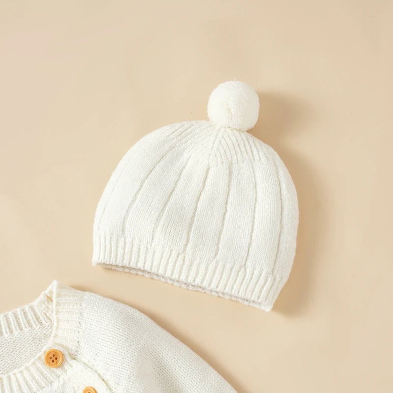 Cozy Button Knit Romper Set - Just Kidding Store