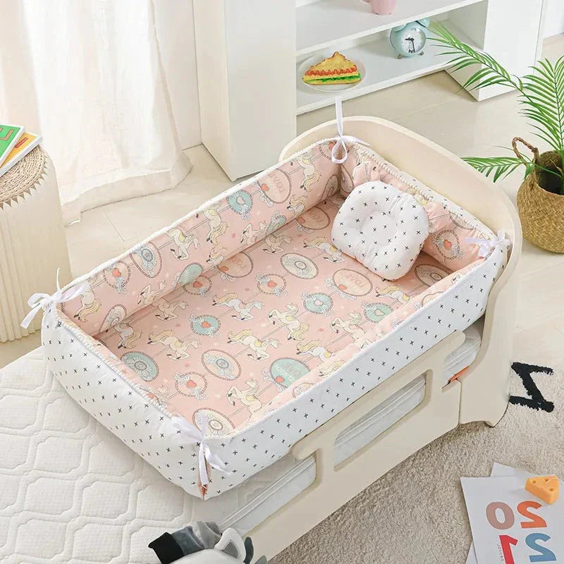 Baby Nest - Portable High Border Infant Crib - Just Kidding Store