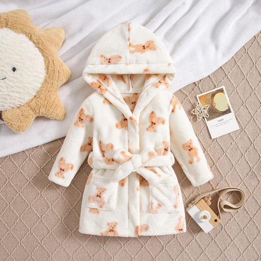 Teddy Bear Plush Hooded Robe - Just Kidding Store