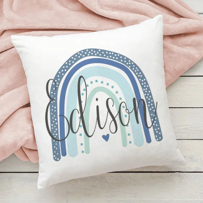 Personalised Rainbow Pillow Case - Custom Cushion Cover - Just Kidding Store